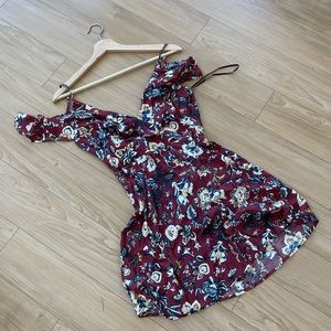 Floral open back sun dress